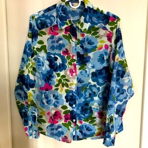 Long sleeve multicoloured floral shirt